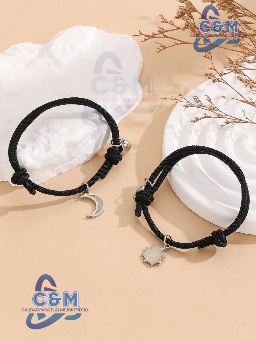 PULSERAS PAREJA NEON ASTROS CLASICA 